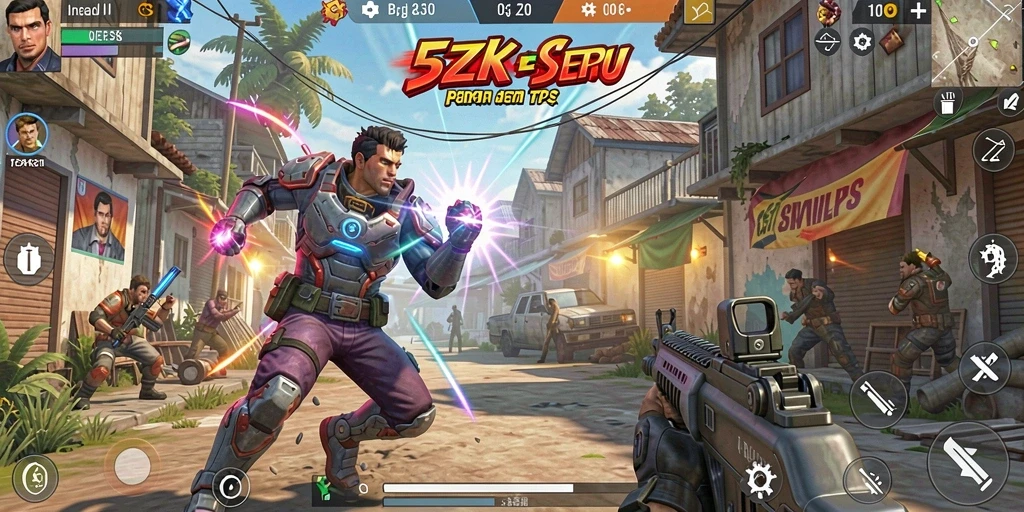 Gameplay seru dengan aksi tembak-menembak yang mendebarkan di 5ZK.