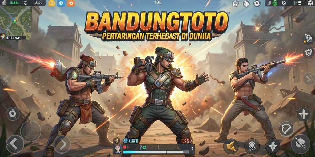 Tampilan seru gameplay BANDUNGTOTO dalam pertempuran Battle Royale.