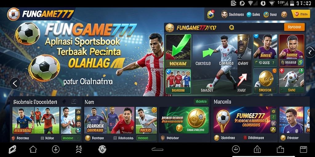 Screenshot FUNGAME777 menampilkan taruhan olahraga yang menarik