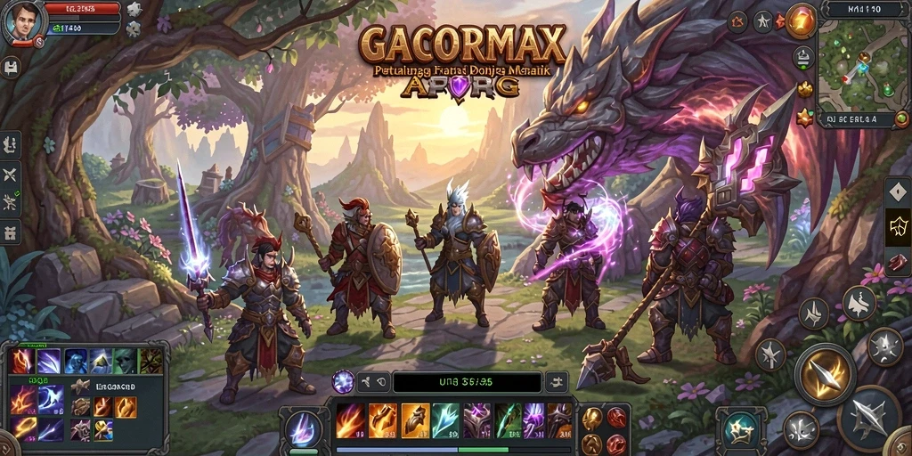 Tampilan menarik dari gameplay ARPG GACORMAX.