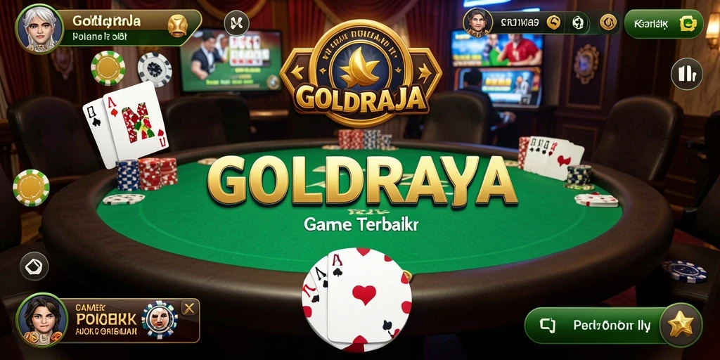 Tampilan gameplay Poker yang seru dan mengasyikkan di GOLDRAJA.