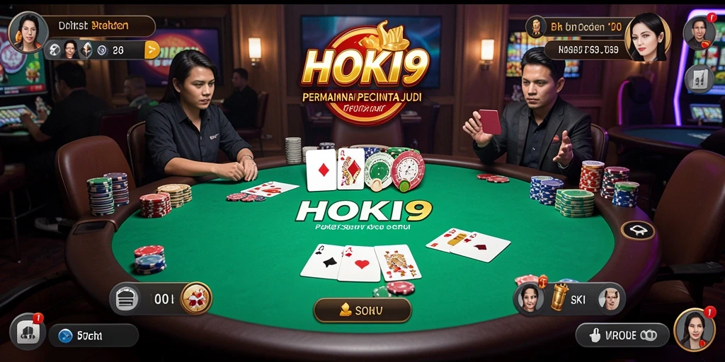 Screenshot utama HOKI9 dengan tampilan permainan poker yang mengasyikkan.