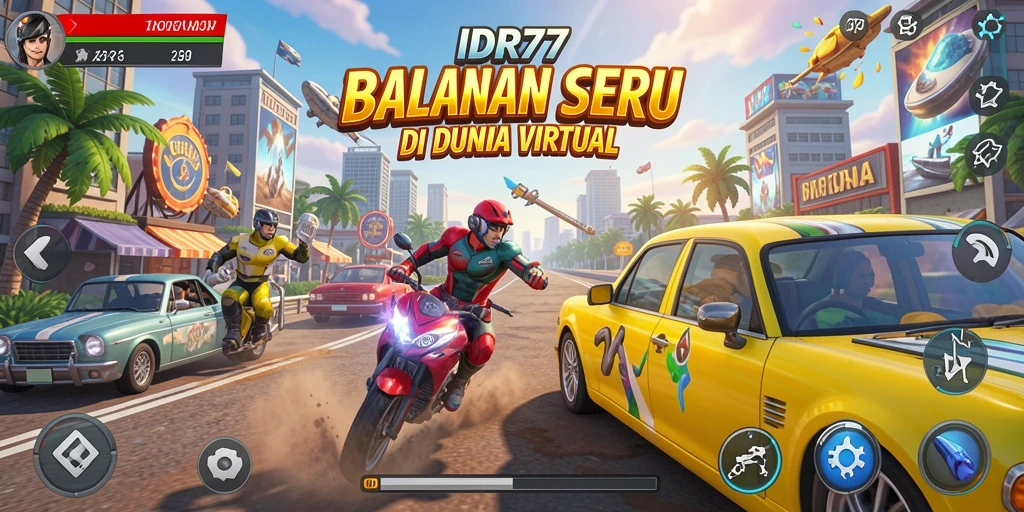 Tampilan gameplay seru dari balapan di IDR77.