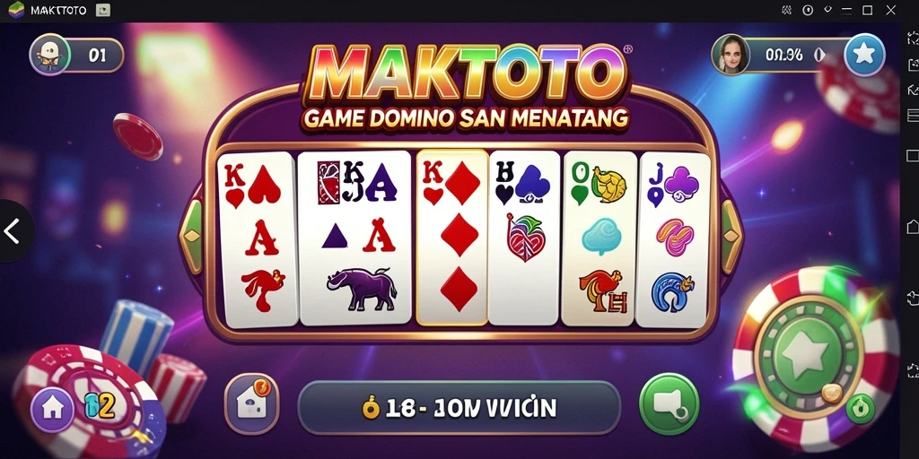 Screenshot gameplay MAKTOTO yang menampilkan aksi seru dalam permainan Domino.