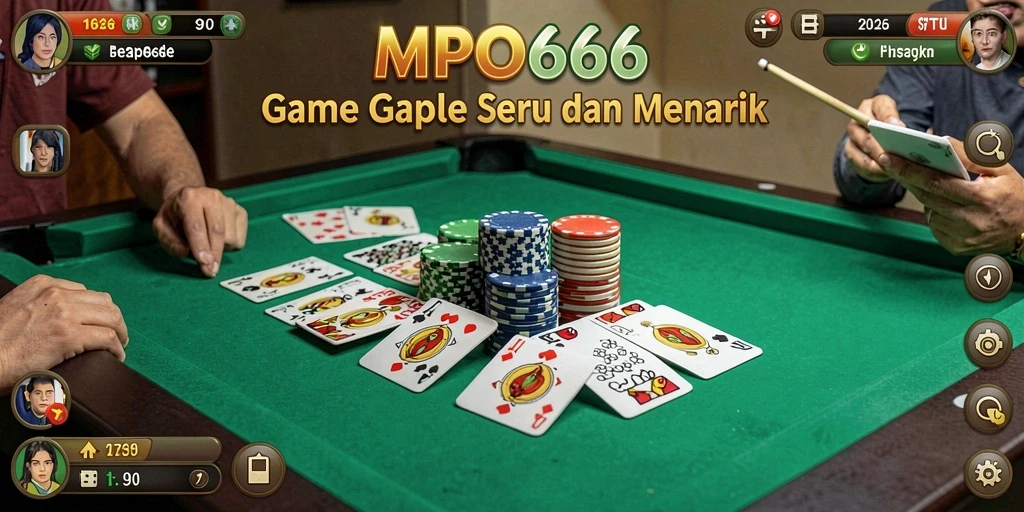 Tampilan gameplay menarik dari MPO666 yang penuh aksi Gaple.