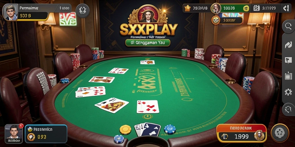 Tampilan gameplay Poker yang seru dan interaktif di SXXPLAY.