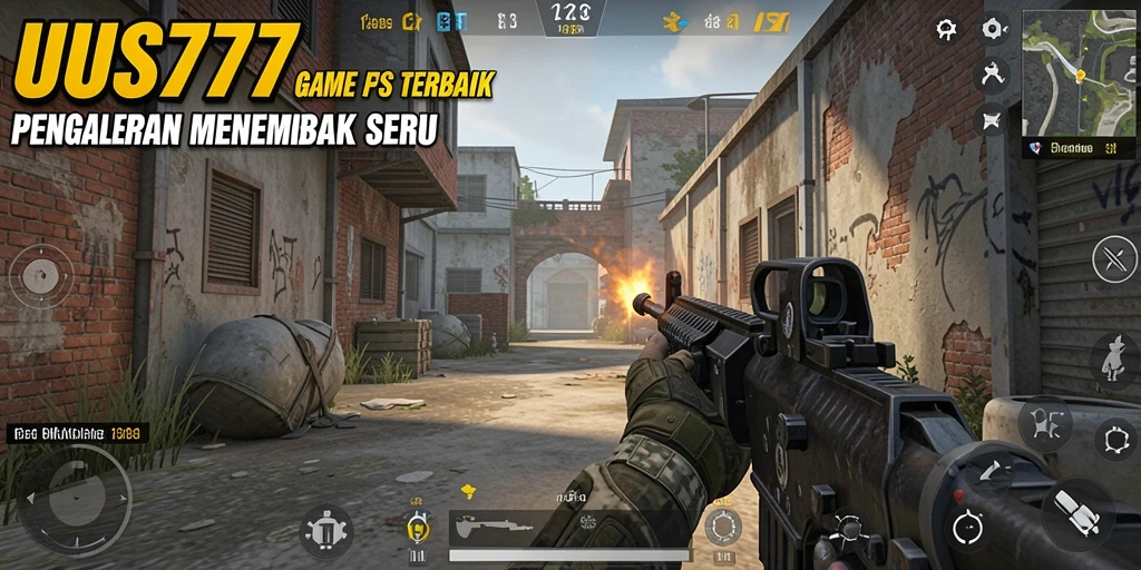 Screenshot gameplay UUS777 dengan aksi menembak yang intens.